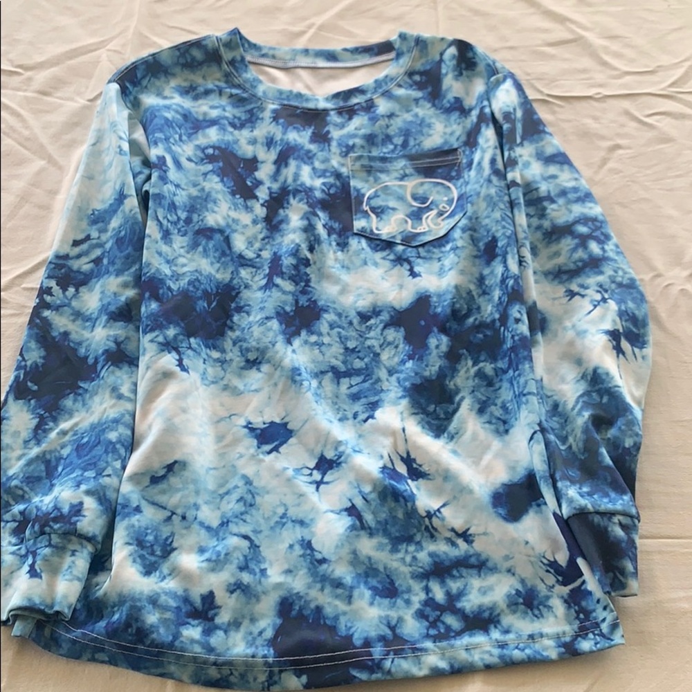 ❌SOLD❌ Ivory Ella DUPE Blue Tie Dye DryFit